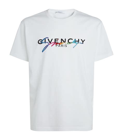 t-shirt givenchy uomo scritta colorata|givenchy t shirt men.